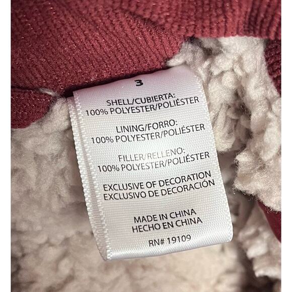 Marvel Spiderman Boys Coat 3T Hoodie Jacket Red Zip Plush Fleece Faux Fur $50 - Picture 11 of 16